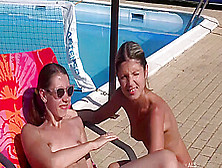 Spoiled Teen 18+ Brunette,  Gina Gerson And Stefanie Moon Are Often Masturbating By The Swimming Pool