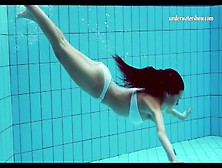 Hungarian Teenager Szilva Underwater Bare