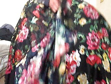 Wanking And Cumming In New Floral Flowy Skirt