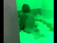 I spy on my step ister in the jacuzzi with her black boyfriend. My step sister rides with her big ass on a big black cock. The b