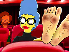 Tarantino Parody.  Once Upon Time a...  Housewife Mrs Sinpsom Teases with Dirty Feet.  Cartoon Foot Fetish