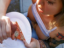 Dirty Food Porn Fantasy.  Eating My Pizza With Sperm Topping.  Wetkelly