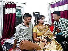 DESI MALLU BHABHI HADCORE THREESOME SEX WITH HER LOCAL 2 DEBAR WHEN SHE WAS ALONE AT HOME FULL TAPE ( HINDI AUDIO )