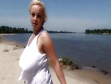 Blonde With Enormous Boobs In Wet Tshirt