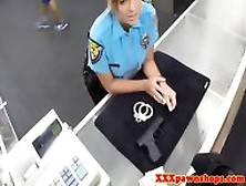 Latina Police Officer Cocksucking At Pawnshop