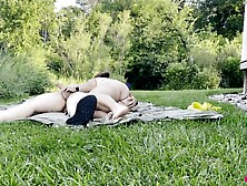 Outdoor Sex Tape - Married Pair Missy and George Making Love On Front Lawn - Full Bare