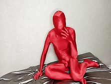 Crimson Zentai Suit Up Jizz-Shotgun Case