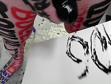 Masturpainter-Calligraphy With My Penis