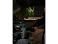 Bearded Guy Sucks A Cock In The Car For A Ride