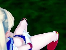 Sailor Moon masturbating in the park at night. Uncensored Hentai. porn