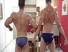 Two Muscled Guys,  Posing