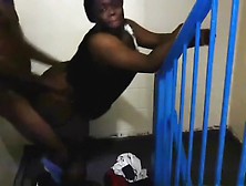 Fucking My Ebony Girlfriend On The Steps Of The The Stairway