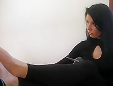 High heels and bare feet at Aga's office