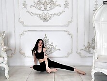 Russian Darksome Haired Gymnast Dasha Gaga In Moscow