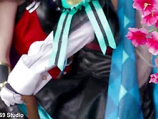 Anal hentai cosplay Genshin sexy lesbo screw with biggest strapons