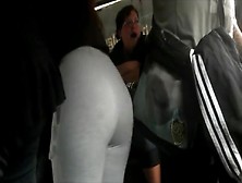 Grey Leggings Booty Creep