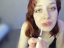 Asmr – Hot Redhead,  Sweet Lip Gloss Kisses