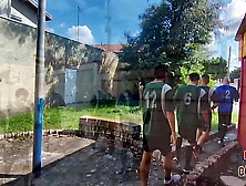 wild wifey swallows the football team after the game