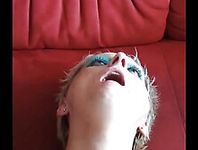 German MILF Sandra gets Facefucking deepthroat strangle anal cream pie Hard core part two