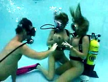 Underwater swimming pool swimsuit hold breath