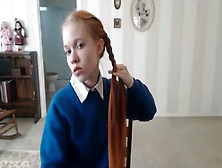 Dolly Braids Her Hair