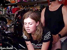 Fellow - Hot Biker Babe Takes A Hard Ass Fucking Bent Over My Motorcycle Lavender Joy