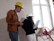 Cute large titties brunette hair smashed and sprayed on her melons