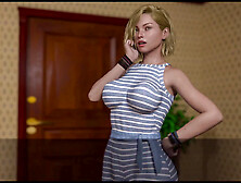 Visual novel,  blonde big tits