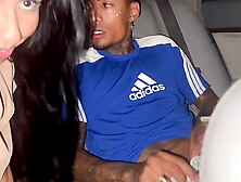 A cuckold gave a ride to a young guy from the favela and he slept with his young wife in the car.  Liberal couple,  well-endowed l