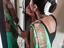 My village bhabhi Shivani in green saree.