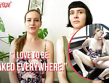 Ersties - Sally & Delfine Have Hot Lesbian Sex in the Hallway