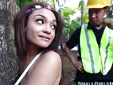 "Nature-Loving Teen Jayde Austin Gets Fucked in Missionary Position After Blowjob"