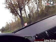 German Blonde Thin Street Hooker Pickup Inside Vehicle For Outdoors Banged