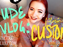 NUDE VLOG: filming customs !!! ass the scenes with a disabled porn creator - fully naked chatting