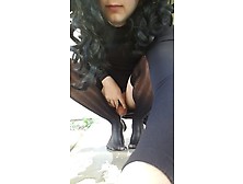 Sissy Upskirt Piss On Stockings