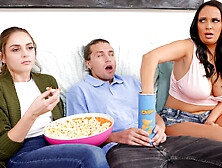 Sneaky Mid-Movie Fuck Video With Sofi Ryan,  Jay Romero - Brazzers