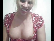 Amateur Blonde Flashes Her Tits On Cam