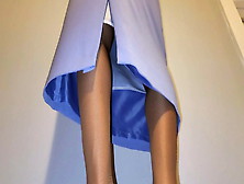 Long Office Skirt With Slip