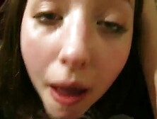 deepthroats and takes a load to the face