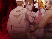 Female knight falls into a trap