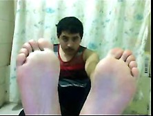 Straight Guys Feet On Webcam #109