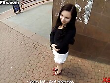 Savory Brunette Simon With Huge Natural Tits Gets A Shlong