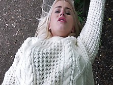 Blonde woman wraps her face around a cock for a facial