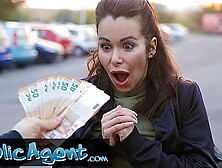 Public Agent Gorgeous brunette MILF with fantastic melons rides a stranger to pay a charming