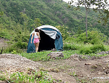 Step Sister Teaches Step Brother How To Fuck,  Sex In A Tent