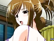 Hentai in sexy panties gets licked
