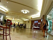 Candid bubble jiggly teen legging ass walking