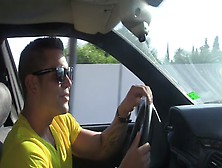 two fellows drilled a gal from Spain