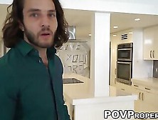 Latino Real Estate Agent Dante Facialized By Customer In Pov