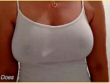 Wifey Has Amazing Tits For Wet Shirt Braless